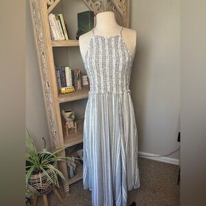 Summer striped midi dress Hamptons medium